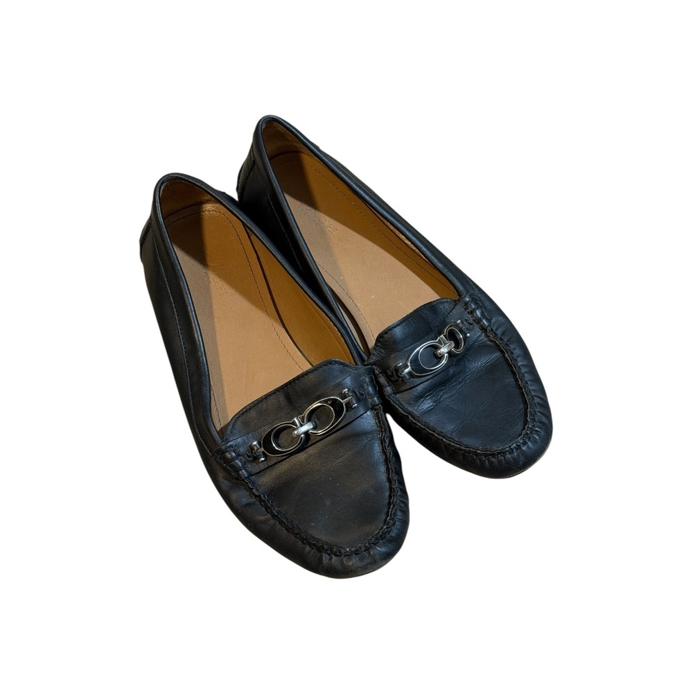Coach Fortunata Loafers Black 8.5B Womens Bit Moccasin Driving Shoes